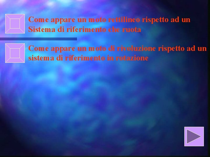 Come appare un moto rettilineo rispetto ad un Sistema di riferimento che ruota Come