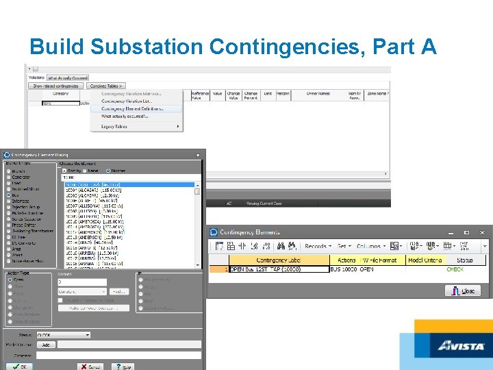 Build Substation Contingencies, Part A 