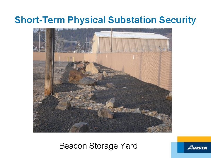 Short-Term Physical Substation Security Beacon Storage Yard 