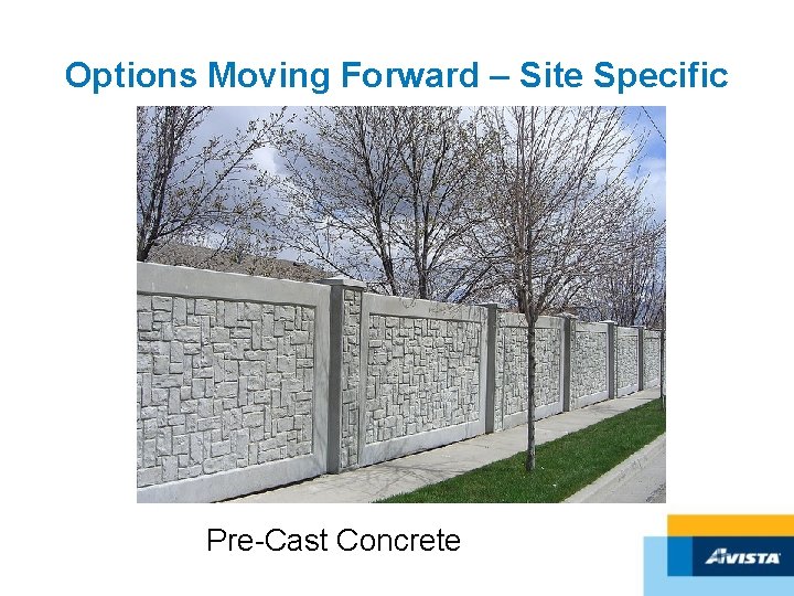 Options Moving Forward – Site Specific Pre-Cast Concrete 