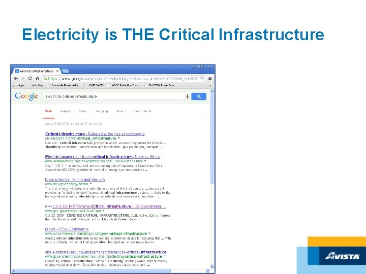 Electricity is THE Critical Infrastructure 