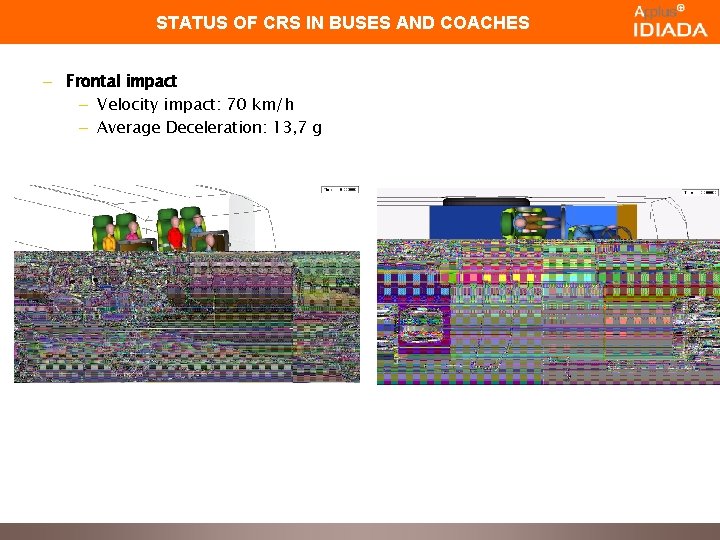 STATUS OF CRS IN BUSES AND COACHES – Frontal impact – Velocity impact: 70