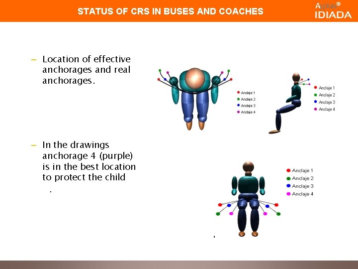 STATUS OF CRS IN BUSES AND COACHES – Location of effective anchorages and real
