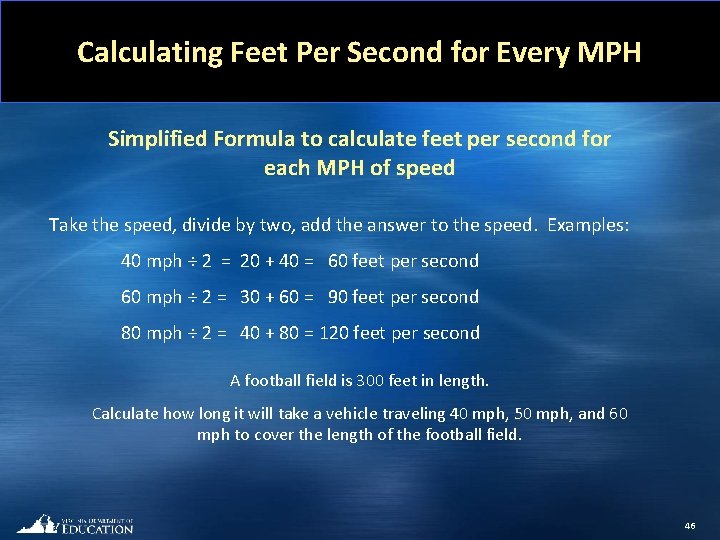 Calculating Feet Per Second for Every MPH Simplified Formula to calculate feet per second