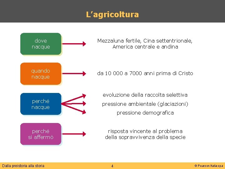 L’agricoltura dove nacque Mezzaluna fertile, Cina settentrionale, America centrale e andina quando nacque da