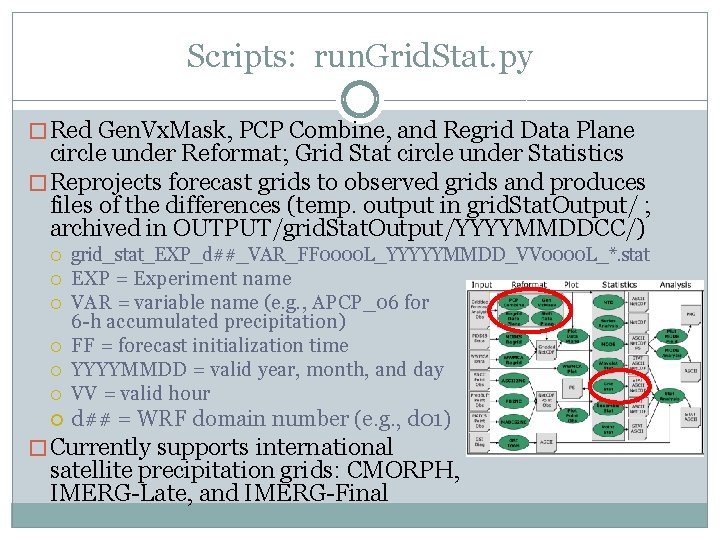 Scripts: run. Grid. Stat. py � Red Gen. Vx. Mask, PCP Combine, and Regrid Scripts: run. Grid. Stat. py � Red Gen. Vx. Mask, PCP Combine, and Regrid
