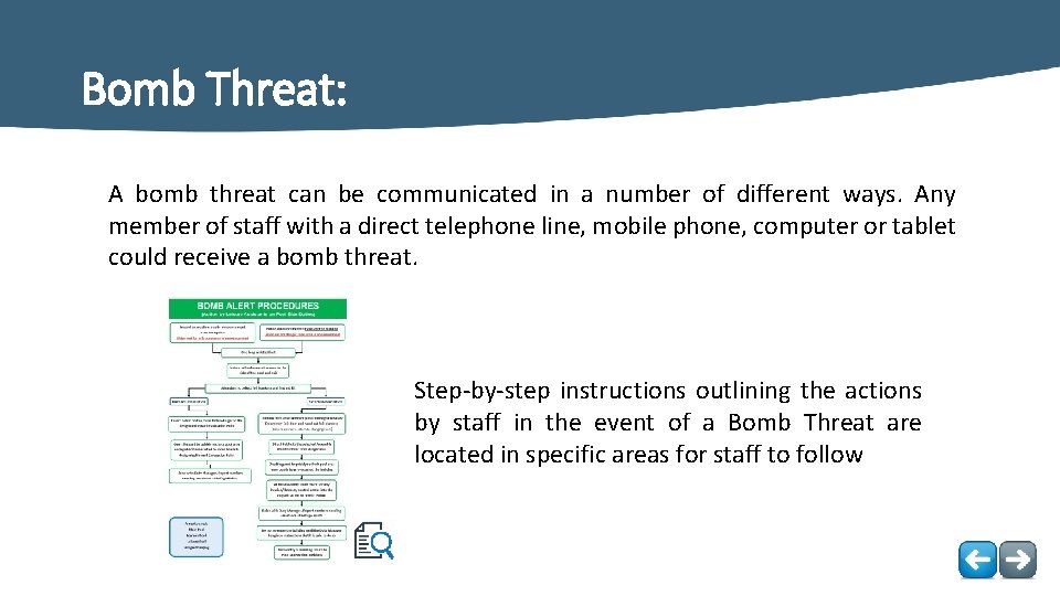 Bomb Threat: A bomb threat can be communicated in a number of different ways.