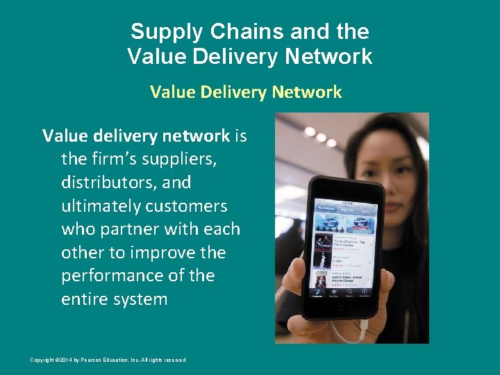 Supply Chains and the Value Delivery Network Value delivery network is the firm’s suppliers,