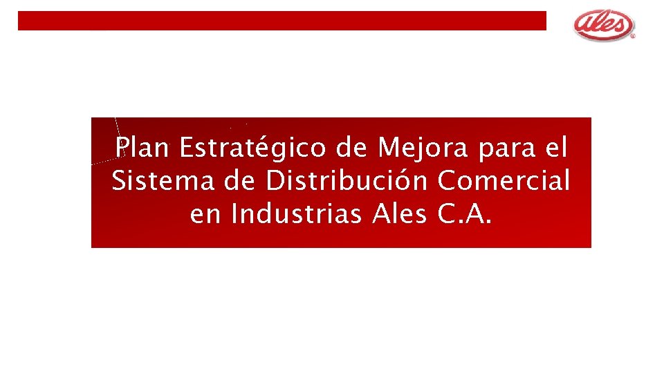 PLAN ESTRATGICO DE MEJORA PARA EL SISTEMA DE