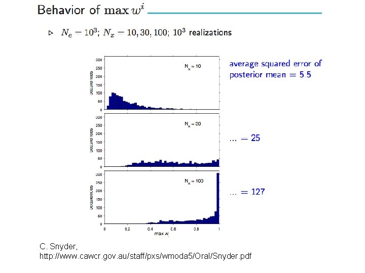 C. Snyder, http: //www. cawcr. gov. au/staff/pxs/wmoda 5/Oral/Snyder. pdf 