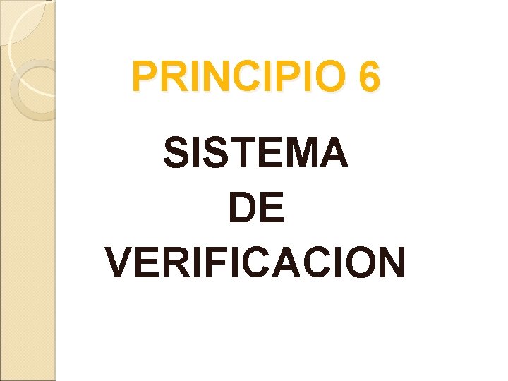 PRINCIPIO 6 SISTEMA DE VERIFICACION 