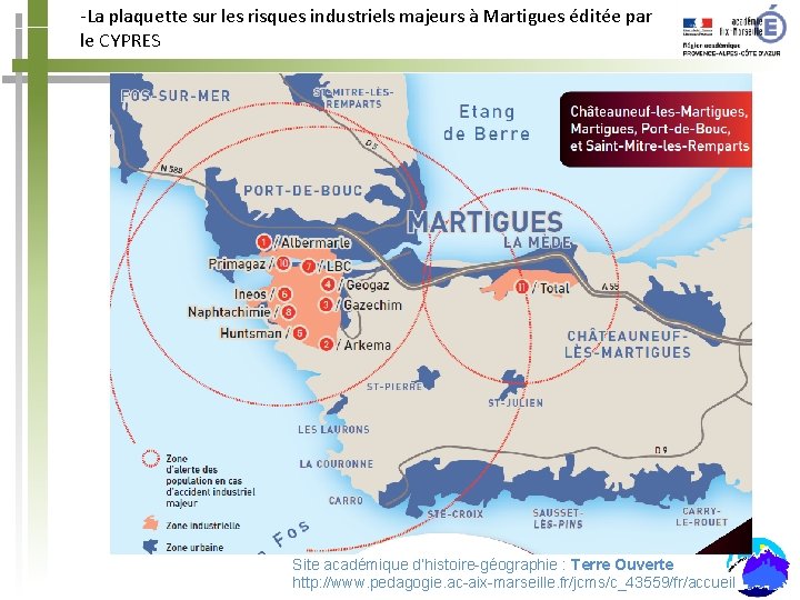 -La plaquette sur les risques industriels majeurs à Martigues éditée par le CYPRES Site