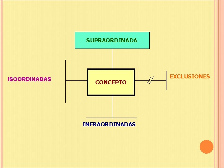 SUPRAORDINADA ISOORDINADAS CONCEPTO INFRAORDINADAS EXCLUSIONES 