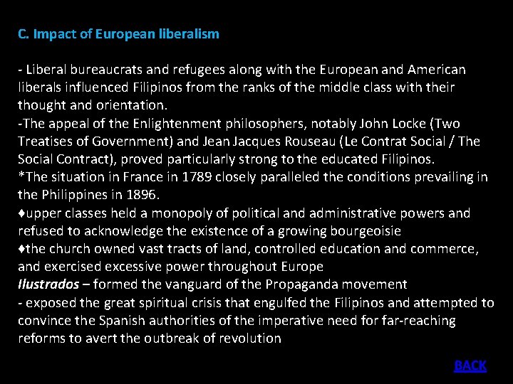 C. Impact of European liberalism - Liberal bureaucrats and refugees along with the European