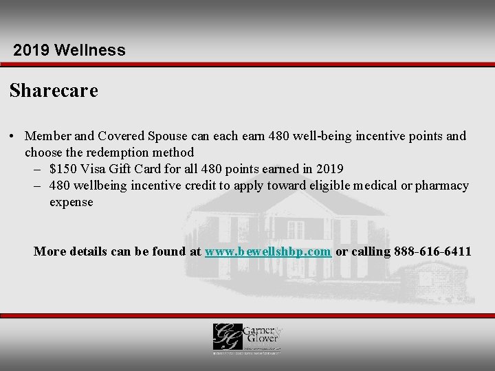 2019 Wellness Sharecare • Member and Covered Spouse can each earn 480 well-being incentive