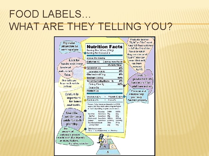 FOOD LABELS… WHAT ARE THEY TELLING YOU? 
