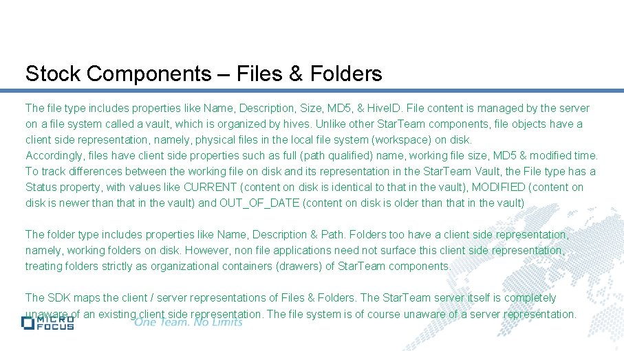 Stock Components – Files & Folders The file type includes properties like Name, Description,
