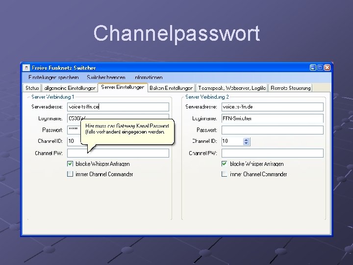 Channelpasswort 