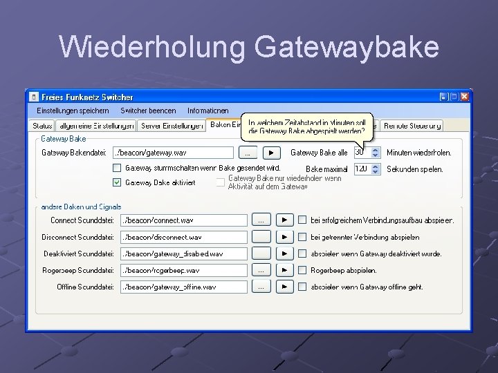 Wiederholung Gatewaybake 