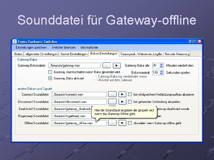 Sounddatei für Gateway-offline 