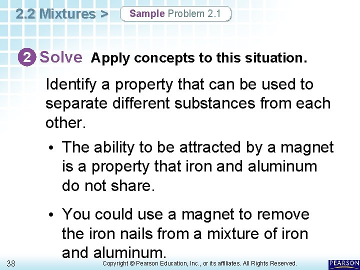 2. 2 Mixtures > Sample Problem 2. 1 2 Solve Apply concepts to this