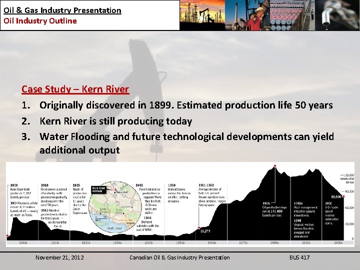 Oil & Gas Industry Presentation Oil Industry Outline Case Study – Kern River 1.
