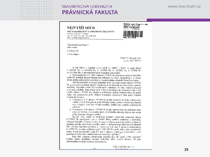 www. law. muni. cz 25 