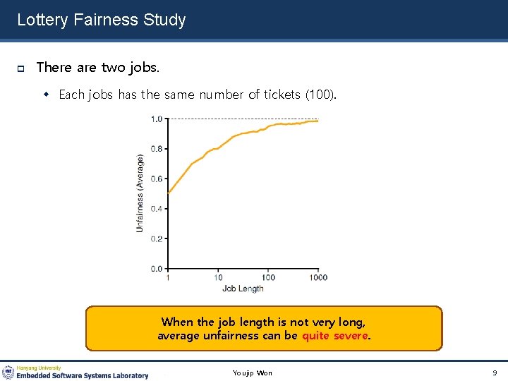 Lottery Fairness Study There are two jobs. Each jobs has the same number of
