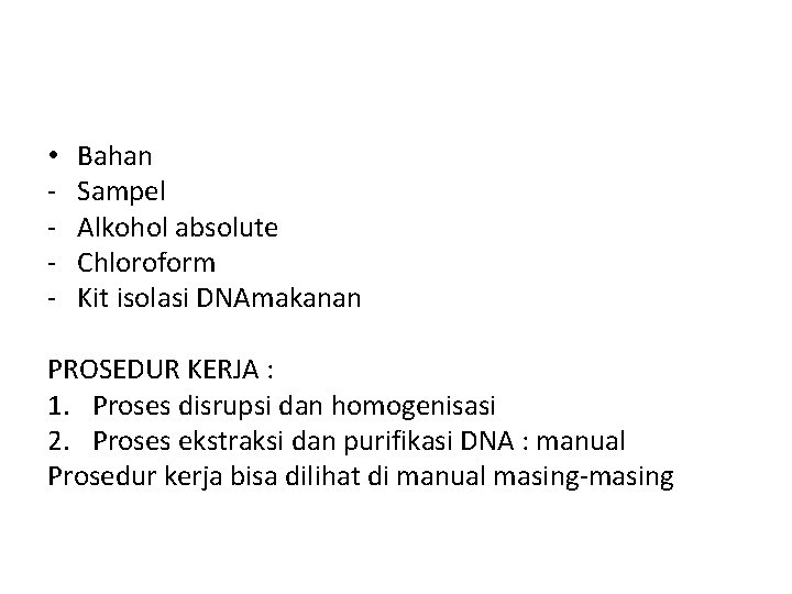 deteksi food ingredient dan cemaran