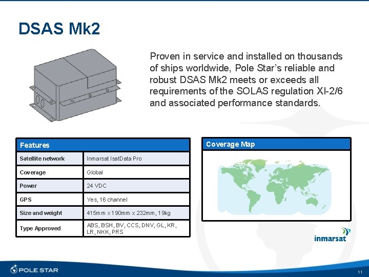 DSAS Mk 2 Proven in service and installed on thousands of ships worldwide, Pole