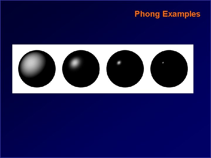 Phong Examples 
