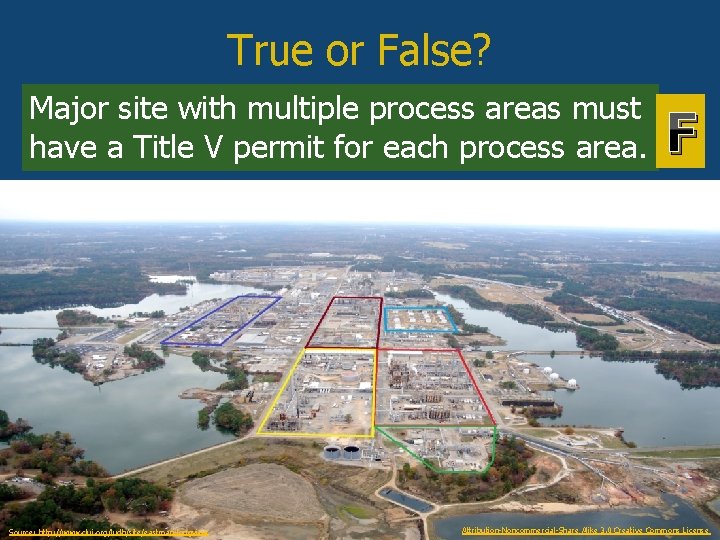 True or False? Major site with multiple process areas must have a Title V