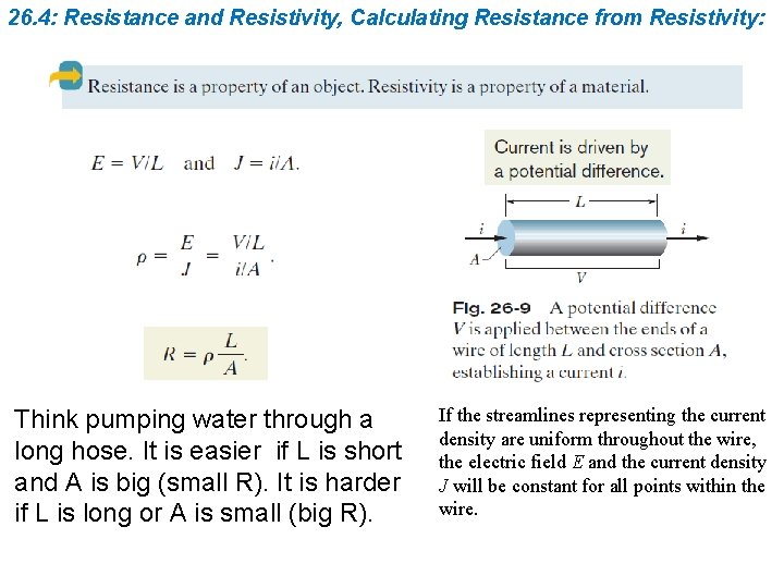 26. 4: Resistance and Resistivity, Calculating Resistance from Resistivity: Think pumping water through a