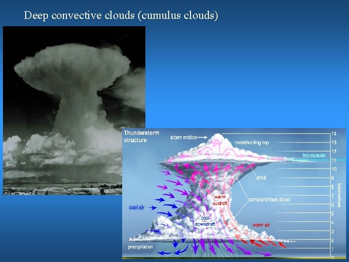 Deep convective clouds (cumulus clouds) 