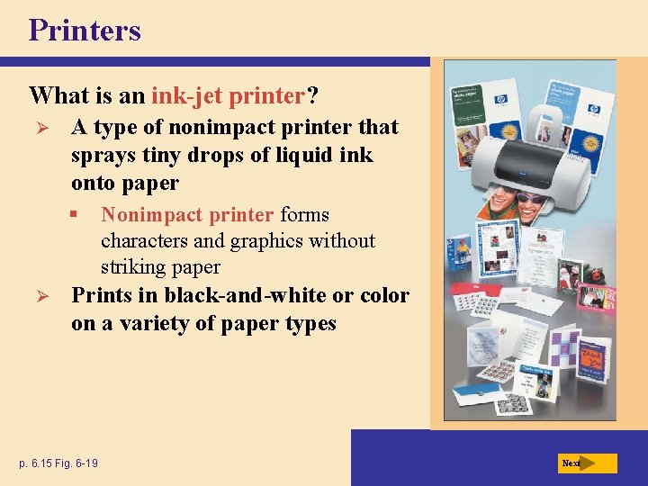 non impact printer definition