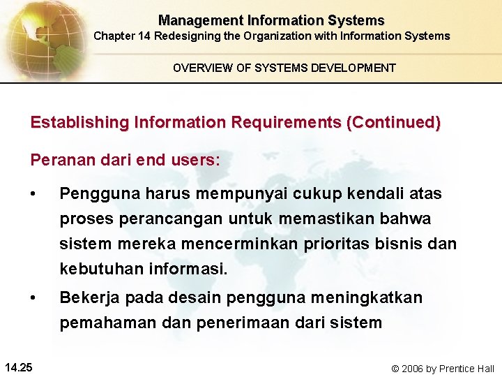 Management Information Systems Chapter 14 Redesigning the Organization with Information Systems OVERVIEW OF SYSTEMS