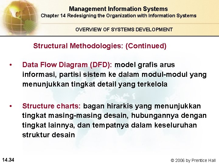 Management Information Systems Chapter 14 Redesigning the Organization with Information Systems OVERVIEW OF SYSTEMS