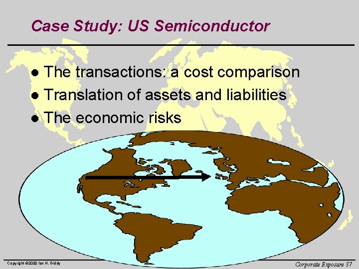 Case Study: US Semiconductor The transactions: a cost comparison l Translation of assets and