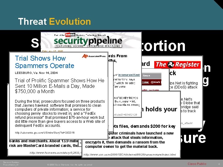 Threat Evolution Scams Extortion Trial Shows How Theft of US credit card. Information Spammers