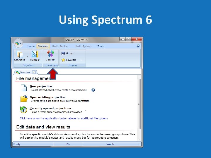 Using Spectrum 6 