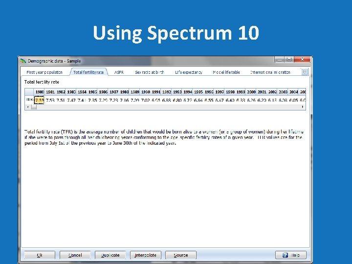 Using Spectrum 10 