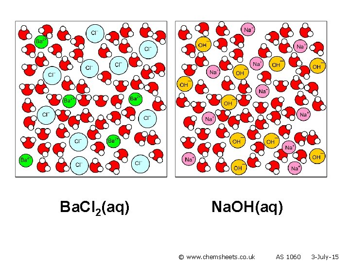 Ba. Cl 2(aq) Na. OH(aq) © www. chemsheets. co. uk AS 1060 3 -July-15