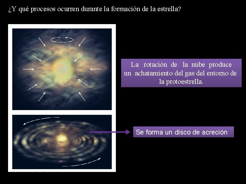 ¿Y qué procesos ocurren durante la formación de la estrella? La rotación de la