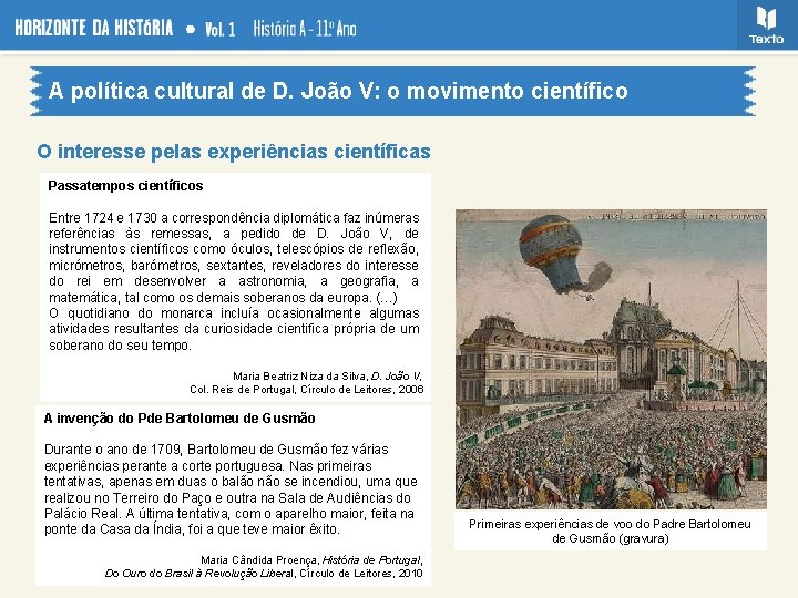 A política cultural de D. João V: o movimento científico O interesse pelas experiências