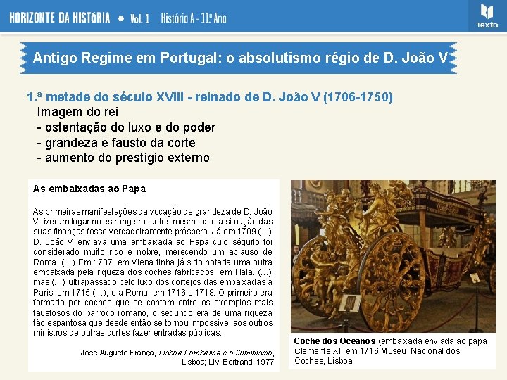 Antigo Regime em Portugal: o absolutismo régio de D. João V 1. ª metade