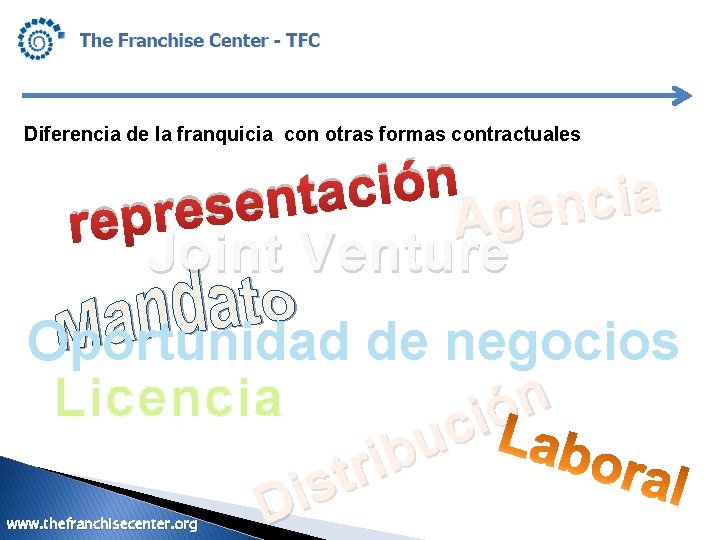 Diferencia de la franquicia con otras formas contractuales n ó i c a t