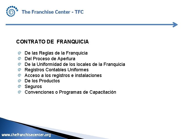 CONTRATO DE FRANQUICIA De las Reglas de la Franquicia Del Proceso de Apertura De