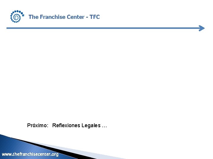 Próximo: Reflexiones Legales … www. thefranchisecenter. org 