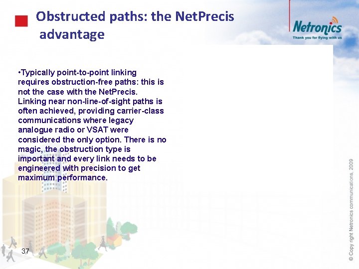 Obstructed paths: the Net. Precis advantage • Typically point-to-point linking requires obstruction-free paths: this