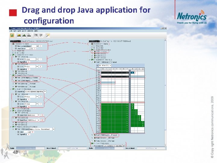 Drag and drop Java application for configuration 48 